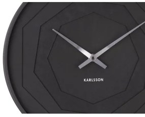 KARLSSON LAYERED ORIGAMI nástenné hodiny Čierna