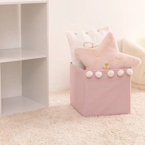 Úložný box Pompoms, 29x29x29 cm, ružová