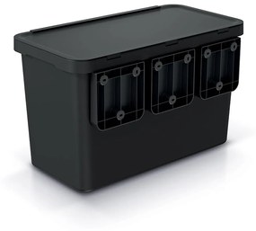 Odpadkový kôš, 23 + 10 l, čierna
