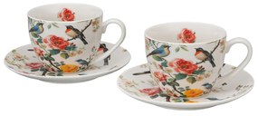 Porcelánová šálka s podšálkou April 270 ml sada 2ks