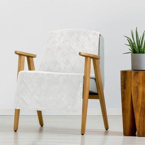 DEKA Z MIKROFLANELU CARO 70X160 CM BIELA