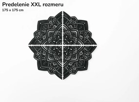 drevko Vyrezávaná drevená mandala Symetria Rozmer obrazu: 120 x 120 cm, Farba dekorácie: Čierna