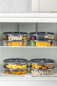 Súprava 8 ks potravinových boxov LUY antracitová