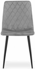 Set 2 kresiel TURIN - svetlosivý zamat