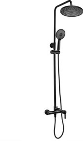 Rea Ontario, sprchový set s ručnou a hlavovou sprchou, čierna matná, REA-P5712