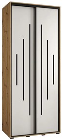 Skriňa 45 Canaris 12 110 artisan/biela/čierna