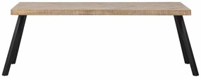Jedálenský stôl tablo 180 x 90 cm nohy do tvaru v mangový herringbone MUZZA