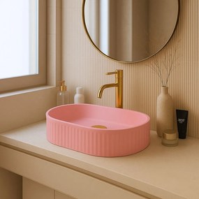 Keramické umývadlo na dosku REA VANDA Bubble Gum mat