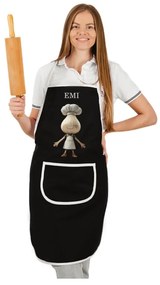 Kuchynská zástera Garlico EMI, čierna