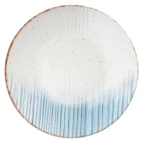 24-dielna jedálenská súprava, biela/modrá, porcelán