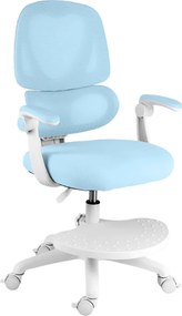 Detská otočná stolička Neoseat JUNI 023 — látka, prateľný poťah, modrá