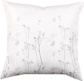 Dekoračný vankúš Lúčne kvety 45x45 cm, krémový%