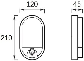 STRÜHM Nástenné svietidlo s pohybovým senzorom PEDRO LED SL 15 W WHITE Neutral White 3793