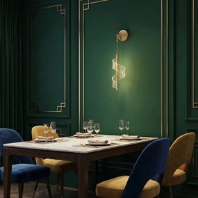 Toolight Toolight, LED nástenné svietidlo, 10W, 1000lm, 4000K, G177-W, zlatá lesklá, OSW-07821