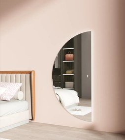 Erga Kori, polkruhové LED zrkadlo 70x140cm, 2875 lm, 3 farby svetla, ERG-V01-KORI-7014-CL