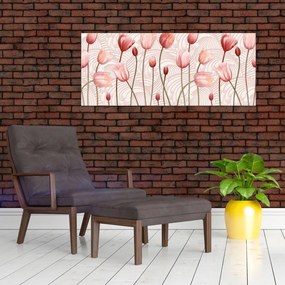 Obraz - Ružové tulipány (120x50 cm)