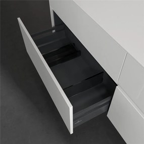 VILLEROY &amp; BOCH Collaro závesná skrinka pod umývadlo na dosku (umývadlo vpravo), 4 zásuvky, 1600 x 500 x 548 mm, Glossy White, C05100DH