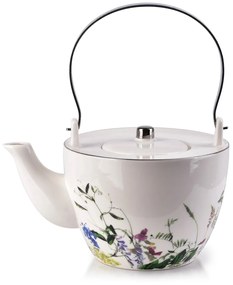 Porcelánová kanvica na čaj Elfique 870 ml biela