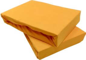 Posteľná plachta jersey svetlo oranžová TiaHome - 90x200cm