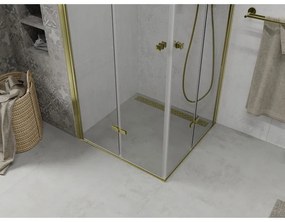 Mexen Lima Duo sprchovací kút 70 x 70 cm, 6mm sklo, číre sklo / zlatý profil, 856-070-070-50-00-02