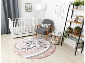 Okrúhly koberec PETIT PONY Poník, ružová Veľkosť: kruh 140 cm