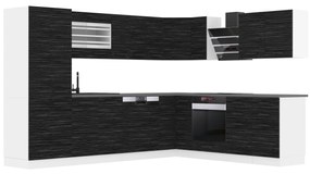 Kuchynská linka Belini Premium Full Version 520 cm eben kráľovský s pracovnou doskou JULIE