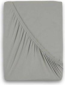 Kvalitex Luxusné bavlnené JERSEY prestieradlo s lycrou 90x200 cm - svetlo šedá