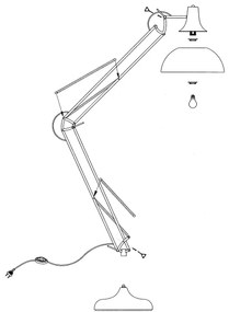 Eglo 94705 - Stojaca lampa BORGILLIO 1xE27/60W/230V