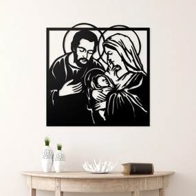 DUBLEZ | Drevená dekorácia - Jozef a Mária s Ježiškom