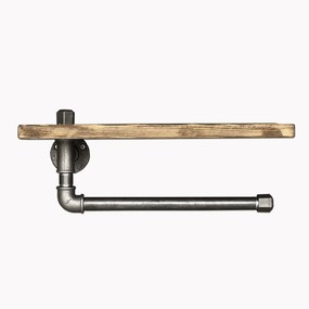 Nástenný vešiak BoruRaf XXXV čierny/hnedý