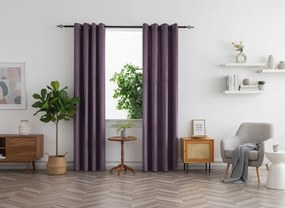 Zatemňovací záves DUNES VELVET 140x250 cm, fialový Zavesenie: Kovové krúžky