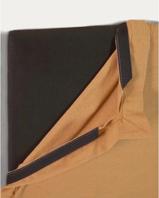 Čalúnené čelo postele v horčicovej farbe 186x106 cm Tanit – Kave Home