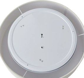 Moderné stropné svietidlo biele so zamatovým tienidlom 46cm 3-Lights - Luz