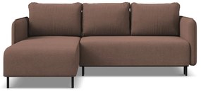 Ružová rozkladacia/s úložným priestorom rohová pohovka (ľavý roh) Luana – Makamii