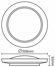 LED Stmievateľné stropné svietidlo OPAL LED/24W/230V + DO