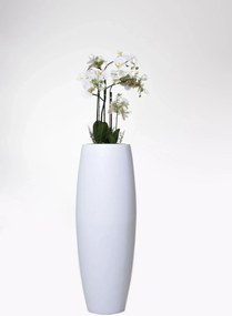 Kvetináč MAGNUM, sklolaminát, výška 100 cm, biely mat