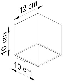 Nástenné svietidlo Quad, 1x drevené tienidlo