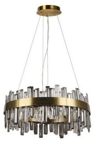 LED Stmievateľný krištáľový luster na lanku LED/80W/230V + diaľkové ovládanie