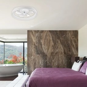 LED Stropné svietidlo s ventilátorom FARGO LED/37W/230V biela + DO