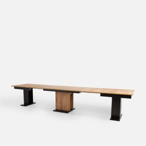 Jedálenský rozkladací stôl Venetto 160/410 cm dub Craft zlatý/čierny