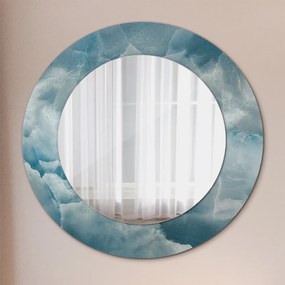 Okrúhle ozdobné zrkadlo Modrý onyx mramor fi 50 cm