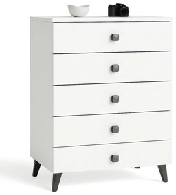 Komoda MOBI K-05 biela/čierna