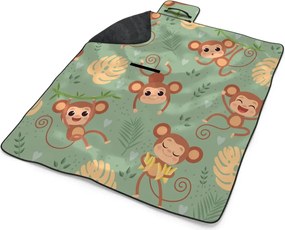 Sablio Plážová deka Roztomilé opičky: 200x140 cm