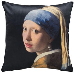 SCANquilt Dekoračný návlek ART VELVET Vermeer - dievča s perlou 45x45 cm