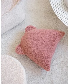 Ružový detský pohovkový vankúš z textílie buklé Bear – Wigiwama