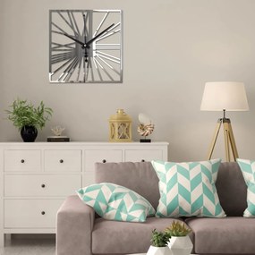 Nástenné hodiny z plexiskla - Sentop | X0111 | farebné: Šedá kovová Ral 7005 Strieborné ručičky 30 cm 4242-71772 X0111