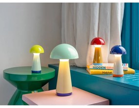 LED stmievateľná stolová lampa v žltej a svetlomodrej farbe (výška 18 cm) Bobbi – Remember