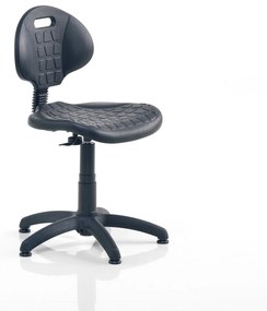 Priemyselná stolička KILDA, Š 470 x H 135 V 520 - 540 mm ,čierna