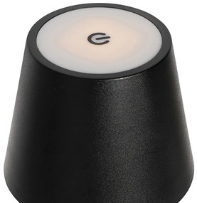 Sada 2 stolových lamp čiernych so stmievačom a nabíjateľných - Murdock