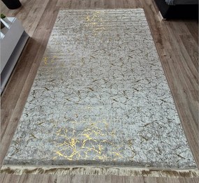 Moderný koberec Parys Creme-Gold – béžovo-zlatý dizajn Rozmer: 80x140 cm